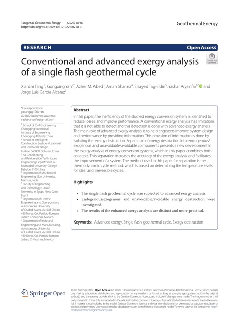 Conventional and advanced exergy analysi