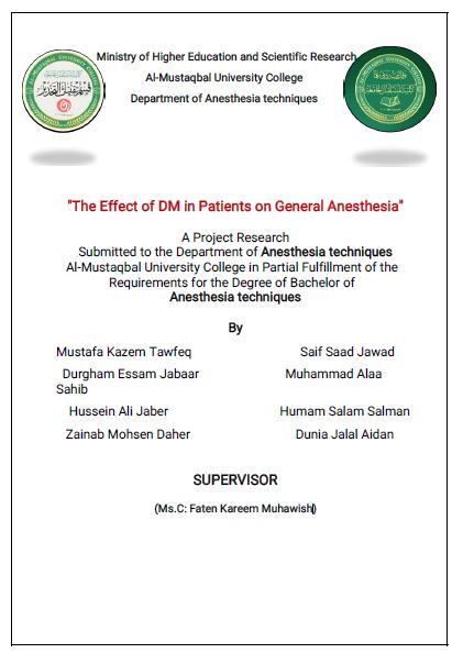 The Effect of DM in Patients on General 
