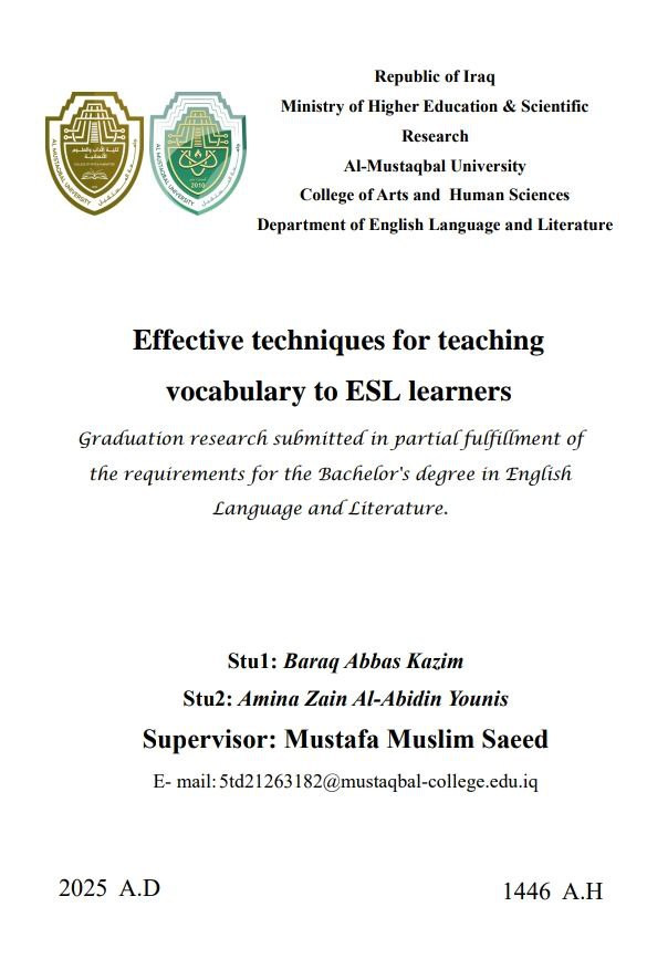 Effictive techniques for teaching vocabu