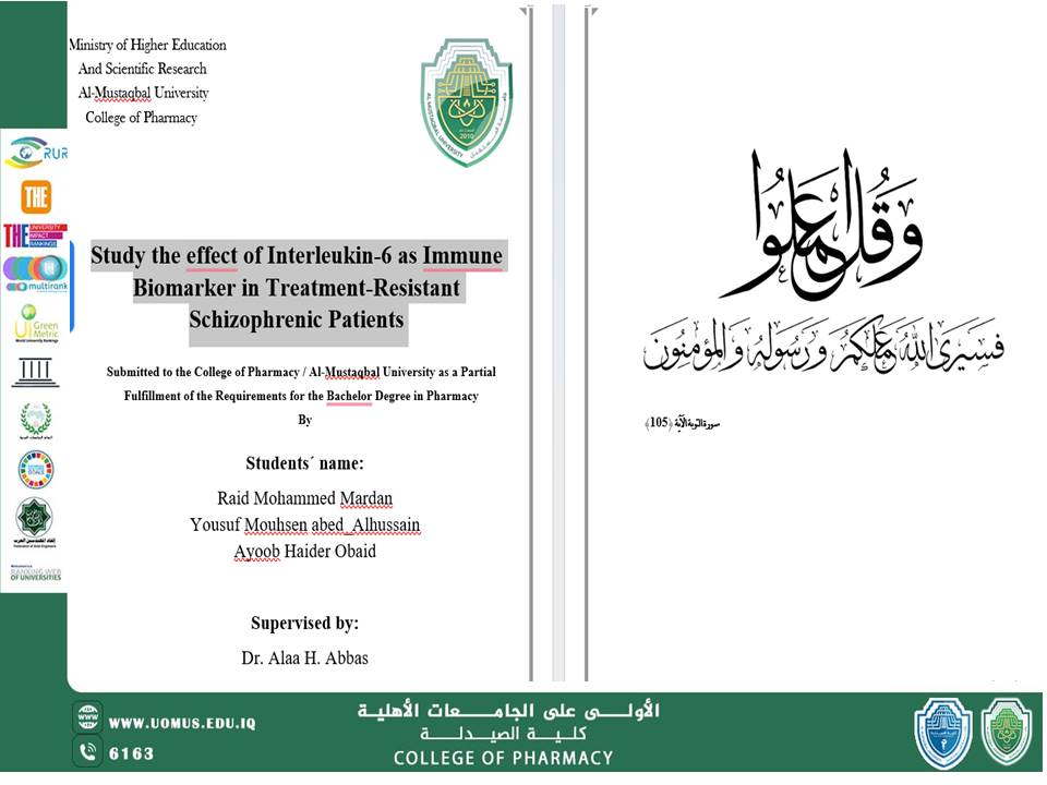 دراسة تأثير انترلوكين (6) كمقياس مناعي  