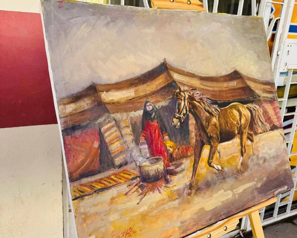 كلية الفنون الجميلة تلبي دعوة متوسطة المهتدين للبنين للمشاركة في المعرض المدرسي