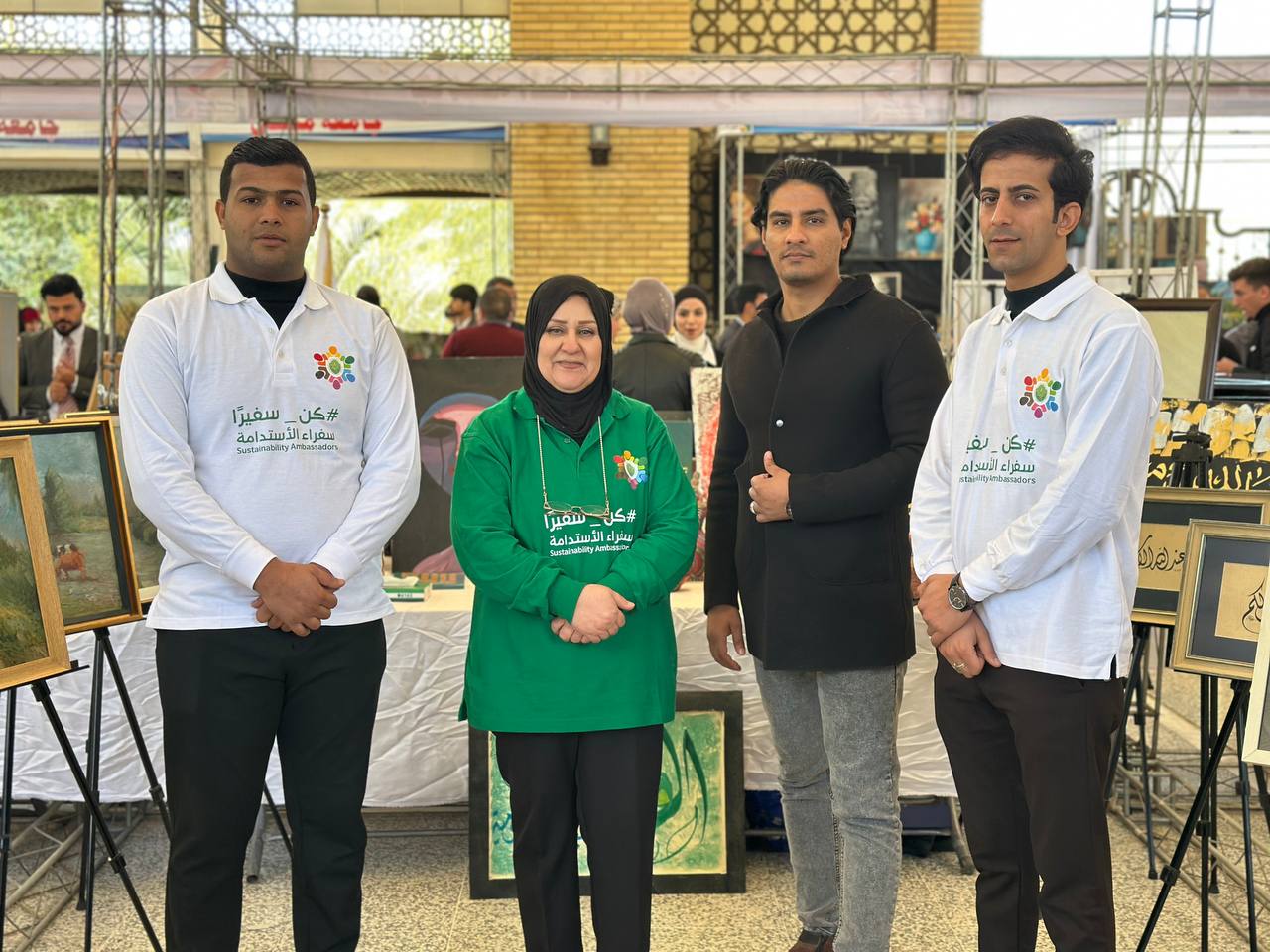 زيارة وفد من جامعة المستقبل بقيادة عميد كلية الفنون الجميلة وسفراء الاستدامة إلى جامعة الفرات الأوسط التقنية للمشاركة في مهرجان الفنون التشكيلية