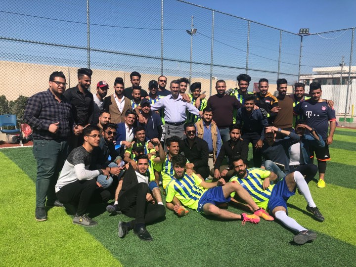  تأهل فريق القسم الى الدور النهائي من بطولة كرة القدم الخماسية