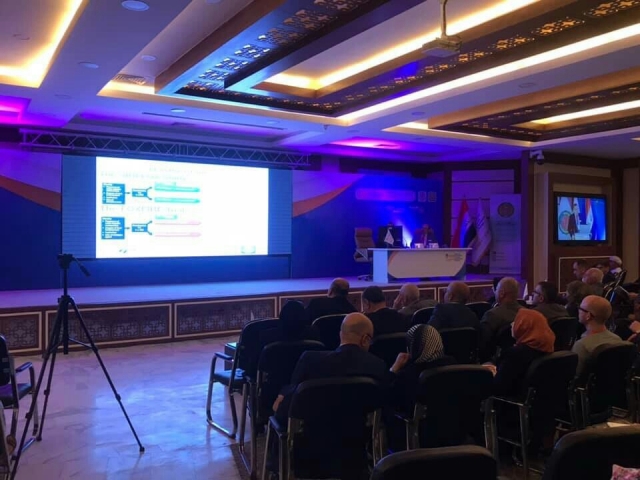 مشاركة التدريسي في كلية المستقبل الجامعة بالمؤتمر الدولي الاول للتقنيات المتطورة في تشخيص وعلاج الامراض السرطانية المقام في معهد العلمين 