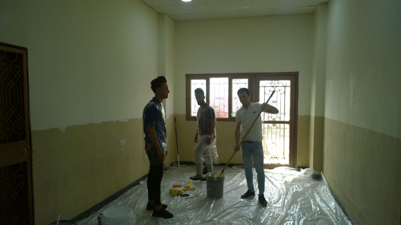 صبغ ممرات القسم 