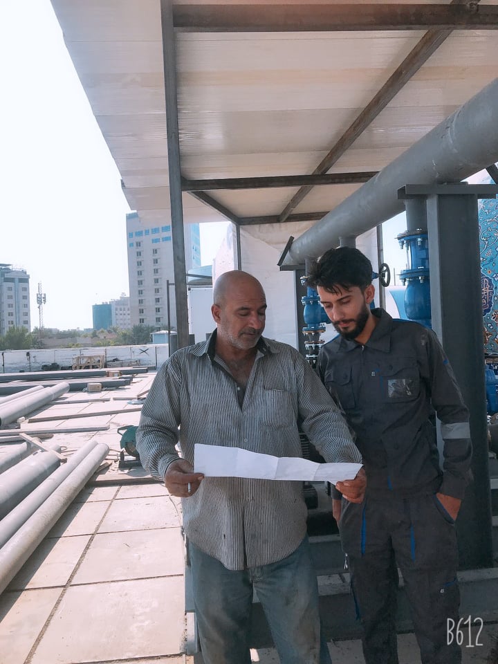 طلبة قسم هندسة تقنيات التكييف والتبريد  يستمرون باداء التدريب الصيفي