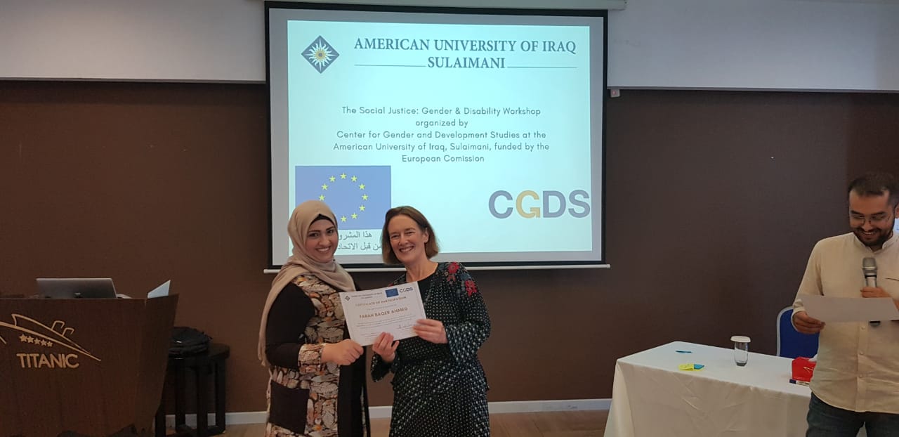 مشاركة د فرح الفاضلي في ورشة عمل حول الجندر