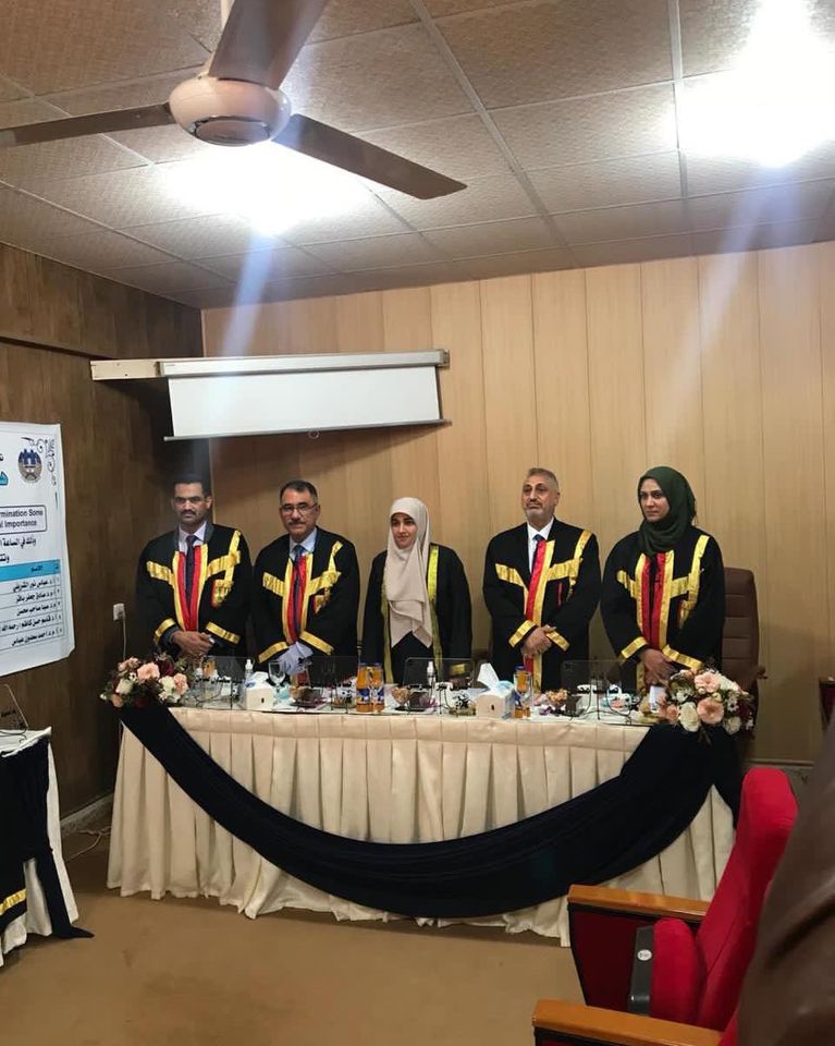  تدريسي من كليه المستقبل الجامعه عضوا في لجنه مناقشه رساله الماجستير في جامعه بابل / كليه العلوم