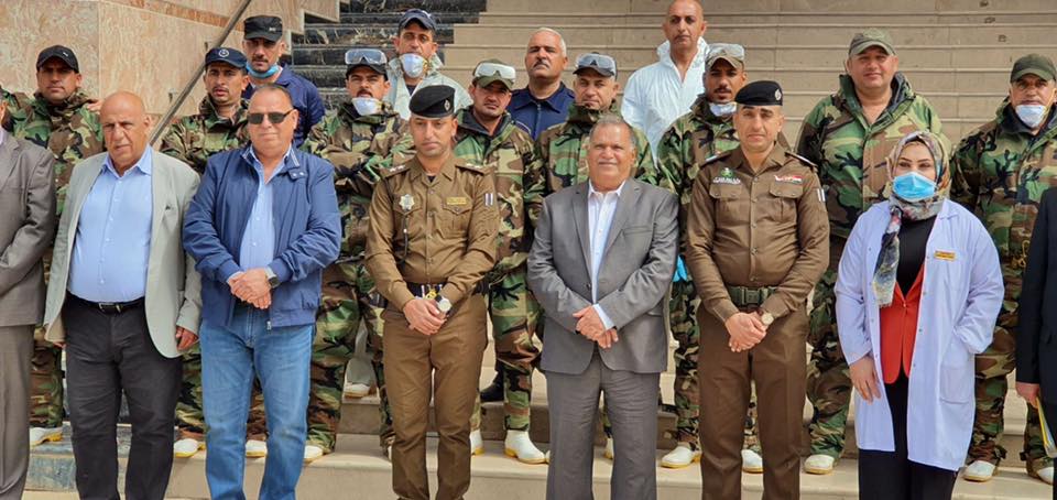  كلية المستقبل الجامعة تشهد حملة تعفير وتعقيم واسعة