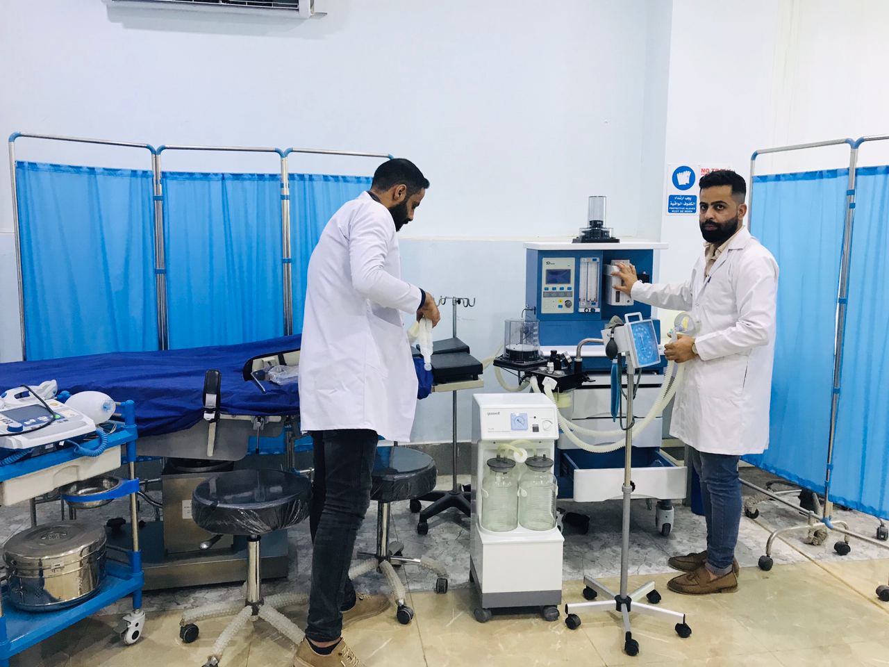 متابعة التعليم المدمج للمختبرات قسم تقنيات التخدير