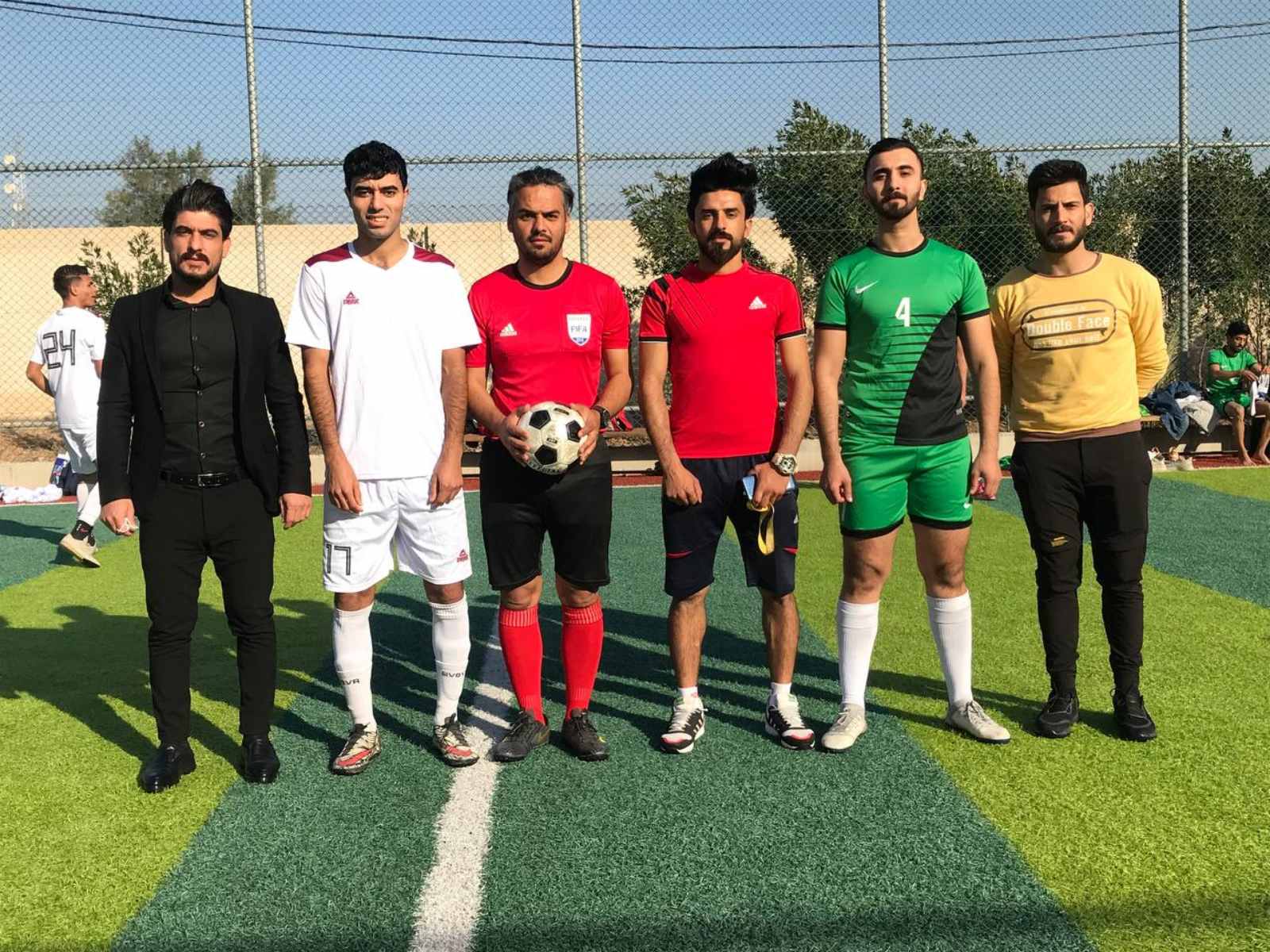 بطولة كرة القدم بين قسم التربية البدنية وعلوم الرياضة وقسم القانون في كلية المستقبل