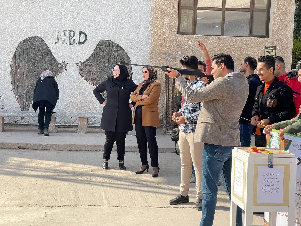 مشاركة قسم هندسة تقنيات الأجهزة الطبية في بطولة الرماية