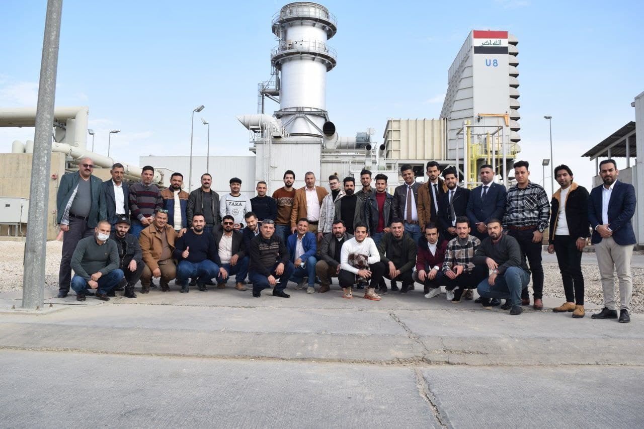 قسم هندسة تقنيات التكييف والتبريد ينظم سفرة علمية مع طلبة المرحلة الثالثة الى محطة كهرباء الخيرات الغازية / كربلاء المقدسة