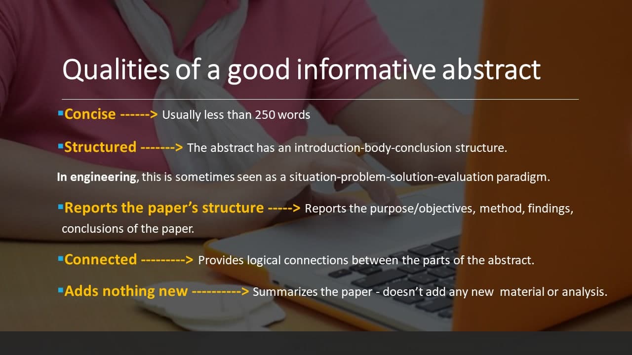 كيفية كتابة ملخص البحث العلمي او ABSTRACT اضافة الى الكلمات المفتاحية للبحث او KEYWORDS؟