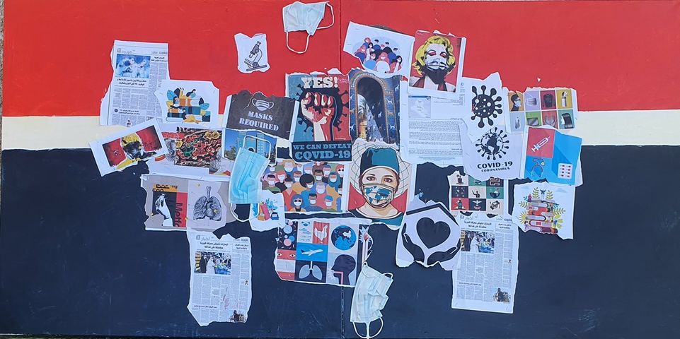  طلبة كلية المستقبل الجامعة يصممون لوحه فنية للتوعية بخطورة فايرووس كورونا وافضل الطرق الوقائية لمكافحة الفايروس