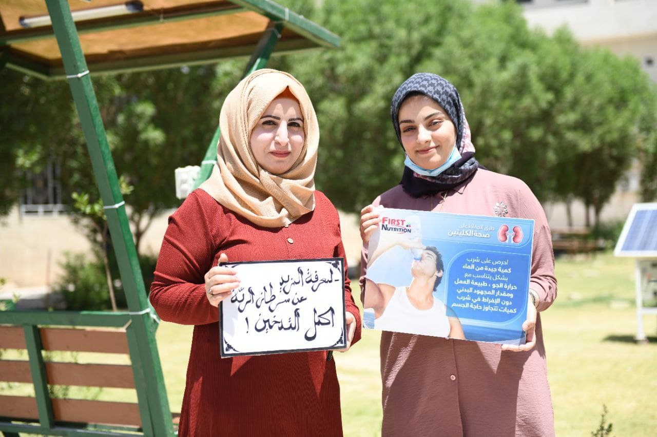 قسم هندسة تقنيات البناء والانشاءات يقيم حملة توعوية عن مواضيع اجتماعية مختلفة