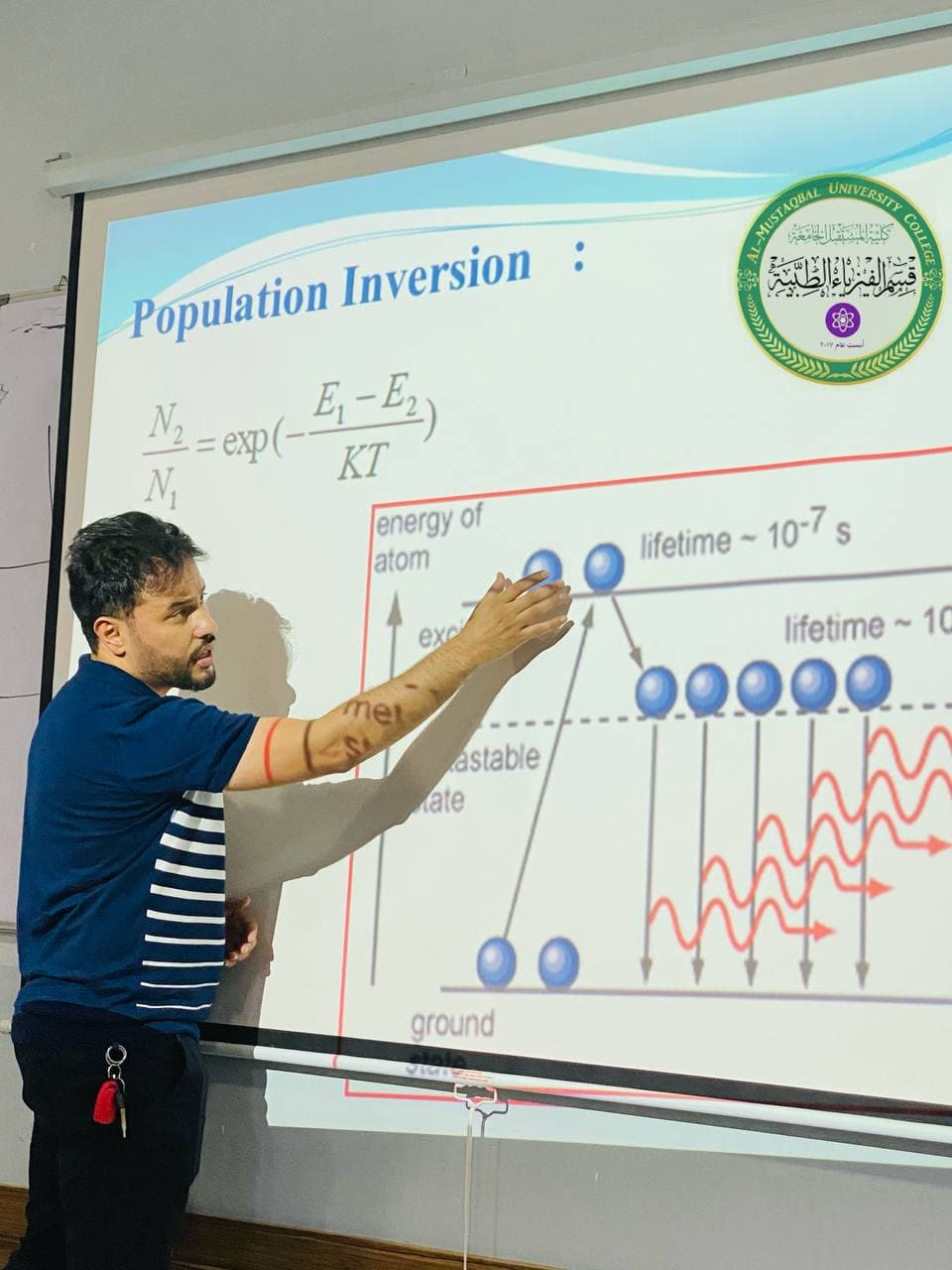 ورشه علميه في قسم الفيزياء الطبيه للتدريسيه م.م محمد صالح هادي