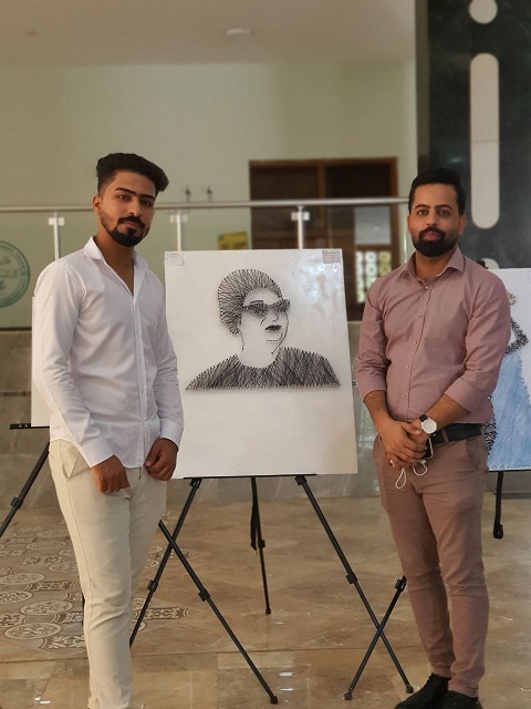 قسم تقنيات التخدير يقيم نشاطا الرسم على طريقة الدبابيس للطالب اسلام عبد المهدي طالب مرحلة ثالث تخدير