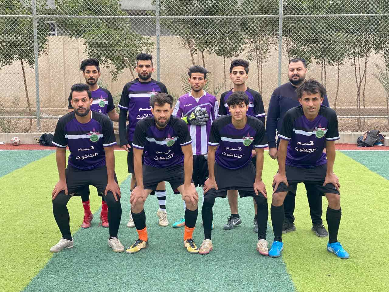 فوز فريق قسم القانون  على فريق قسم التربية الرياضية