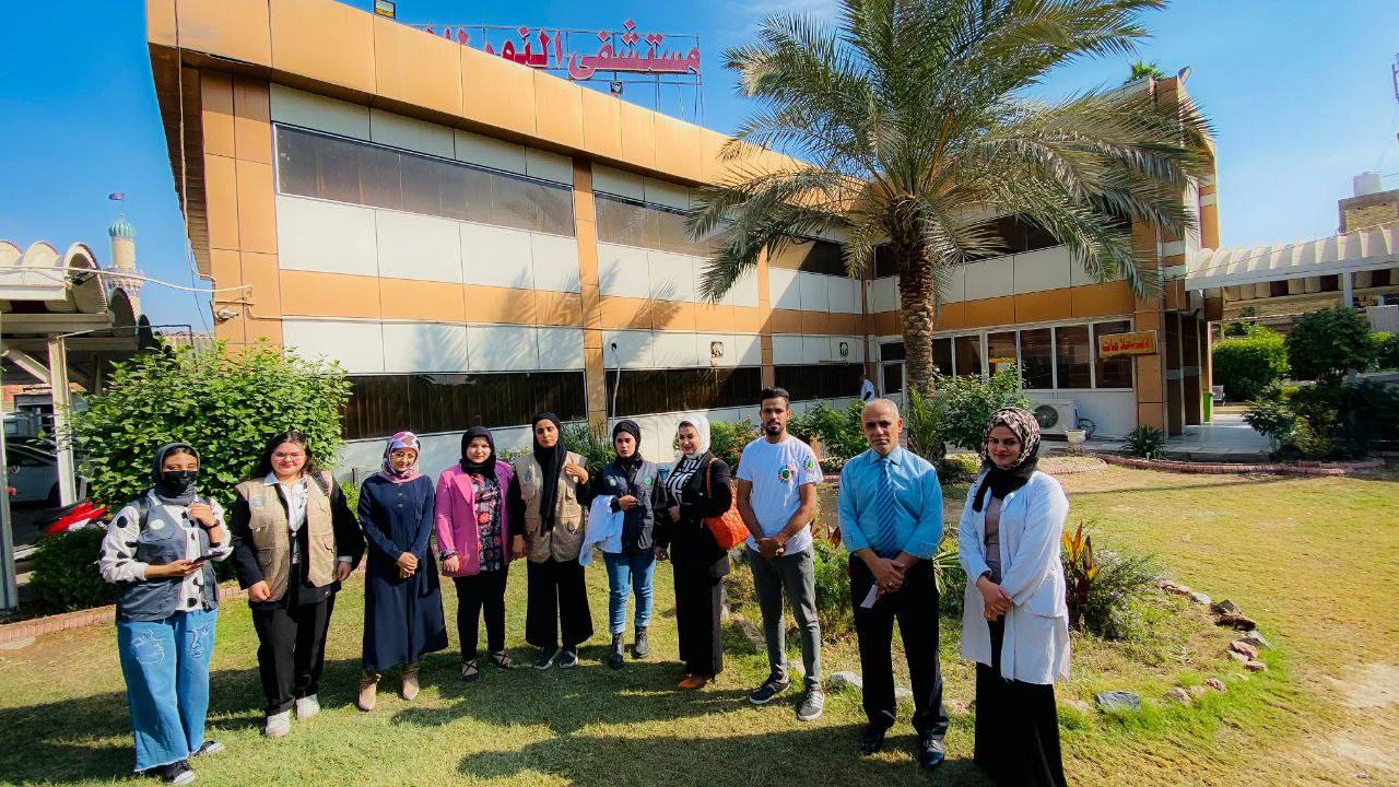 قسم تقنيات المختبرات الطبية ينظم حملة توعوية عن مرض (الكوليرا) في مدينة الحلة / مستشفى النور للأطفال