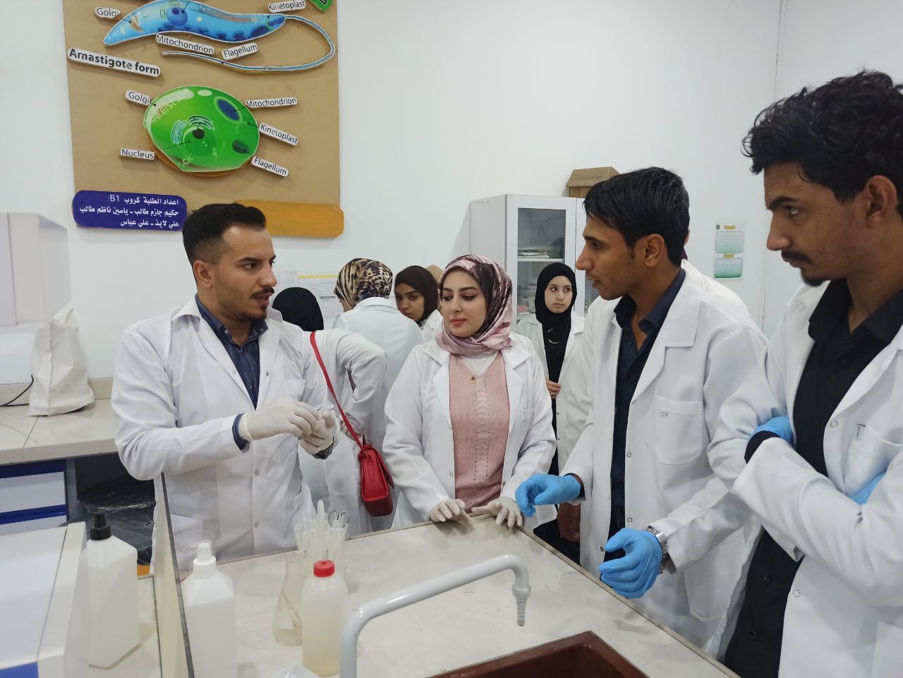 قسم تقنيات المختبرات الطبية ينظم ورشة تعليمية عن الفحص العام للبراز (GSE) تحليل البراز للاختبارات المهمة لتشخيص العديد من الامراض