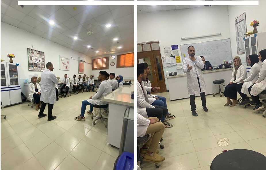 قسم تقنيات المختبرات الطبية ورشة عمل حول الاسعافات الاولية والصحة والسلامة المختبرية