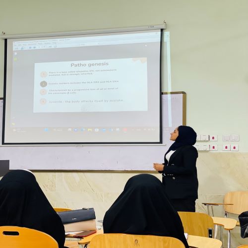 نظم قسم هندسة الطب الحياتي ندوة تثقيفية عن (مرض السكر وكيفية الوقاية منه)