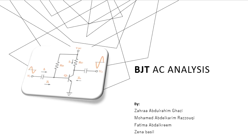 ندوة نقاشية حول تحليل االاشارات المتناوبة في الترانسستور ثنائي القطب