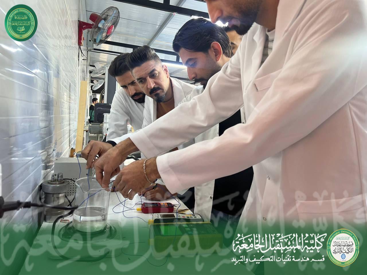 ورشة تطبيقية لطلبة المرحلة الرابعة عن اجهزة data logger 