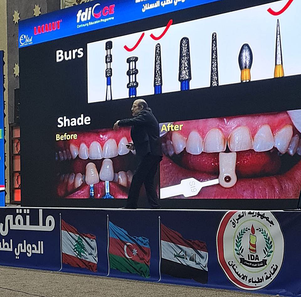 مشاركة التدريسي في قسم طب الاسنان الدكتور باسم كريم نصر في مؤتمر النجف الدولي لطب الاسنان 