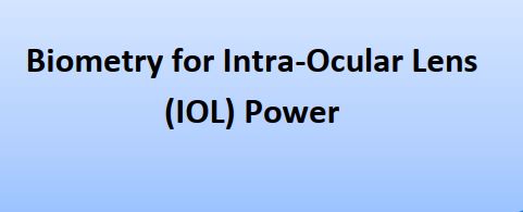 A scientific article by the teaching assistant teacher, Marwan Hisham Muhammad, entitled (Biometry for Intra-Ocular Lens (IOL) Power)