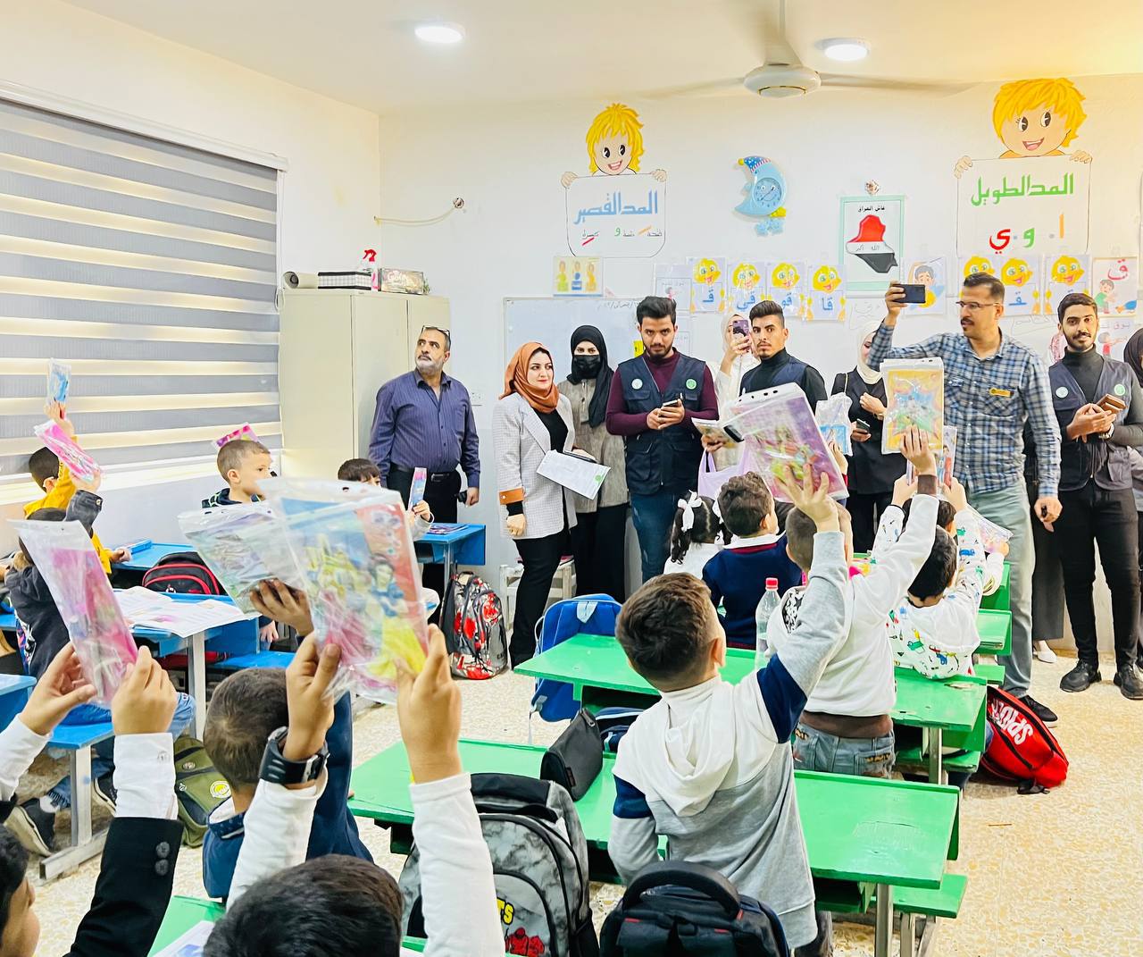 توزيع قرطاسية للطلبة تحقيقاً للهدف الرابع من أهداف التنميه المستدامه (التعليم الجيد)