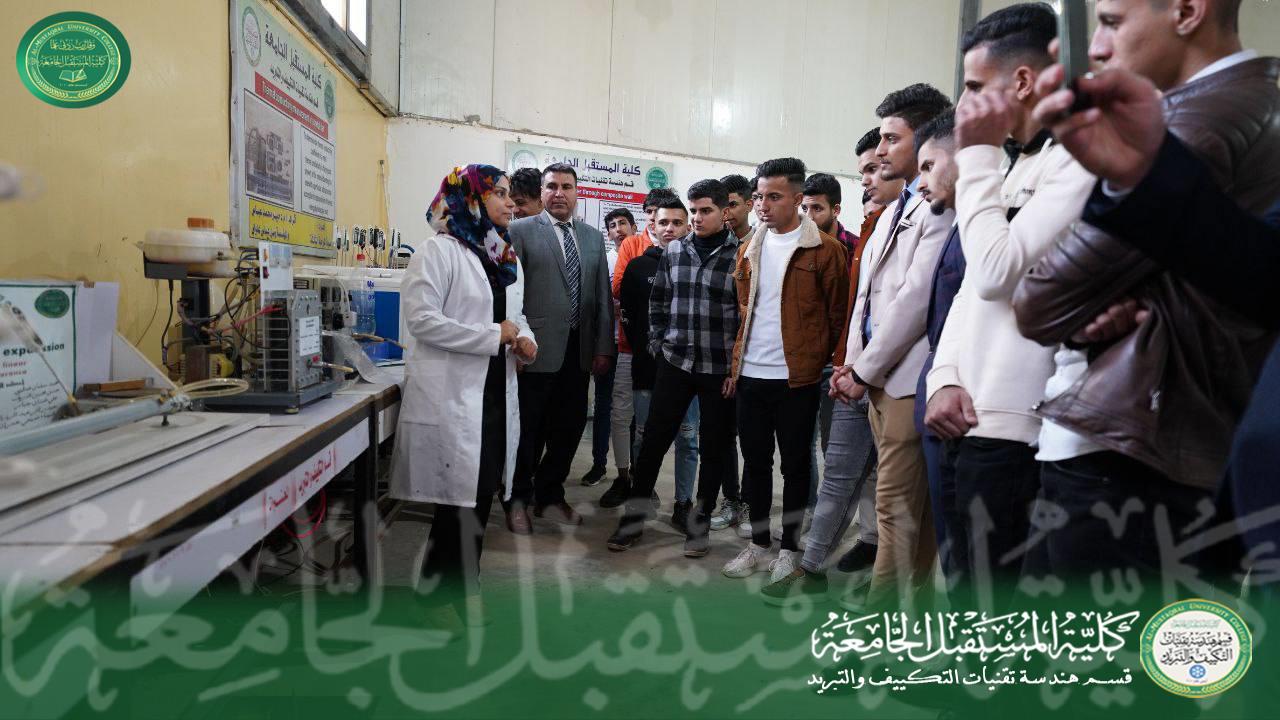 كلية المستقبل الجامعة تستقبل سفرة علمية لطلبة اعدادية ابي غرق الصناعية داخل اروقتها 