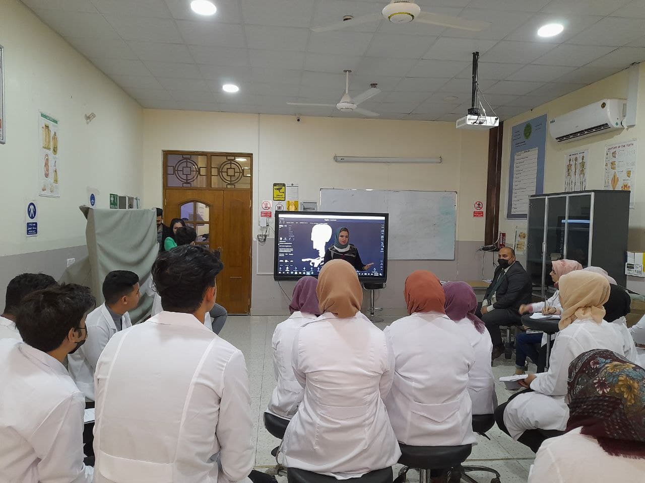 Part of the attendance at the orthodontic laboratory at Al-Mustaqbal University College