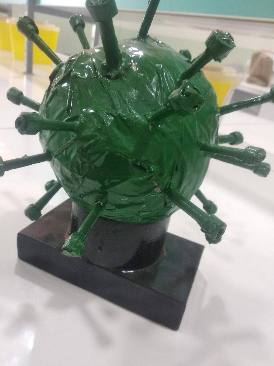 Activity on the corona anthropomorphic in the pharmacy department