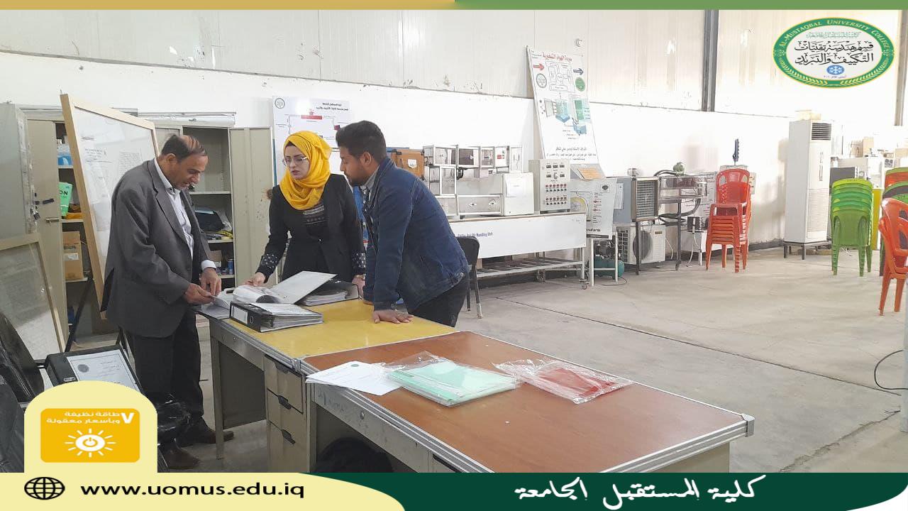 تنظيم حملة في مختبرات قسم هندسة تقنيات التكييف والتبريد من قبل التدريسيين والمعيدين في القسم 