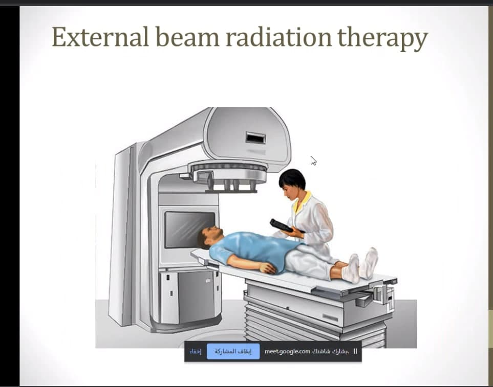 Holding a virtual scientific workshop in the Department of Dentistry entitled (Radiation therapy)