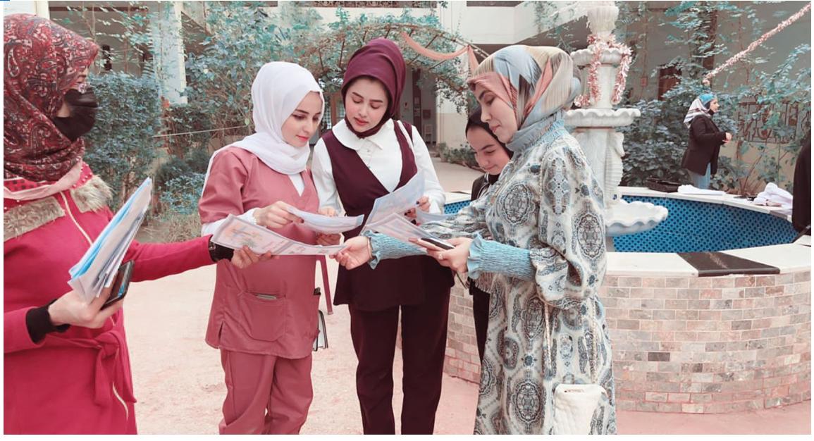 حملة توعوية لحماية البيئة من التلوث من قبل تدريسية في قسم القانون