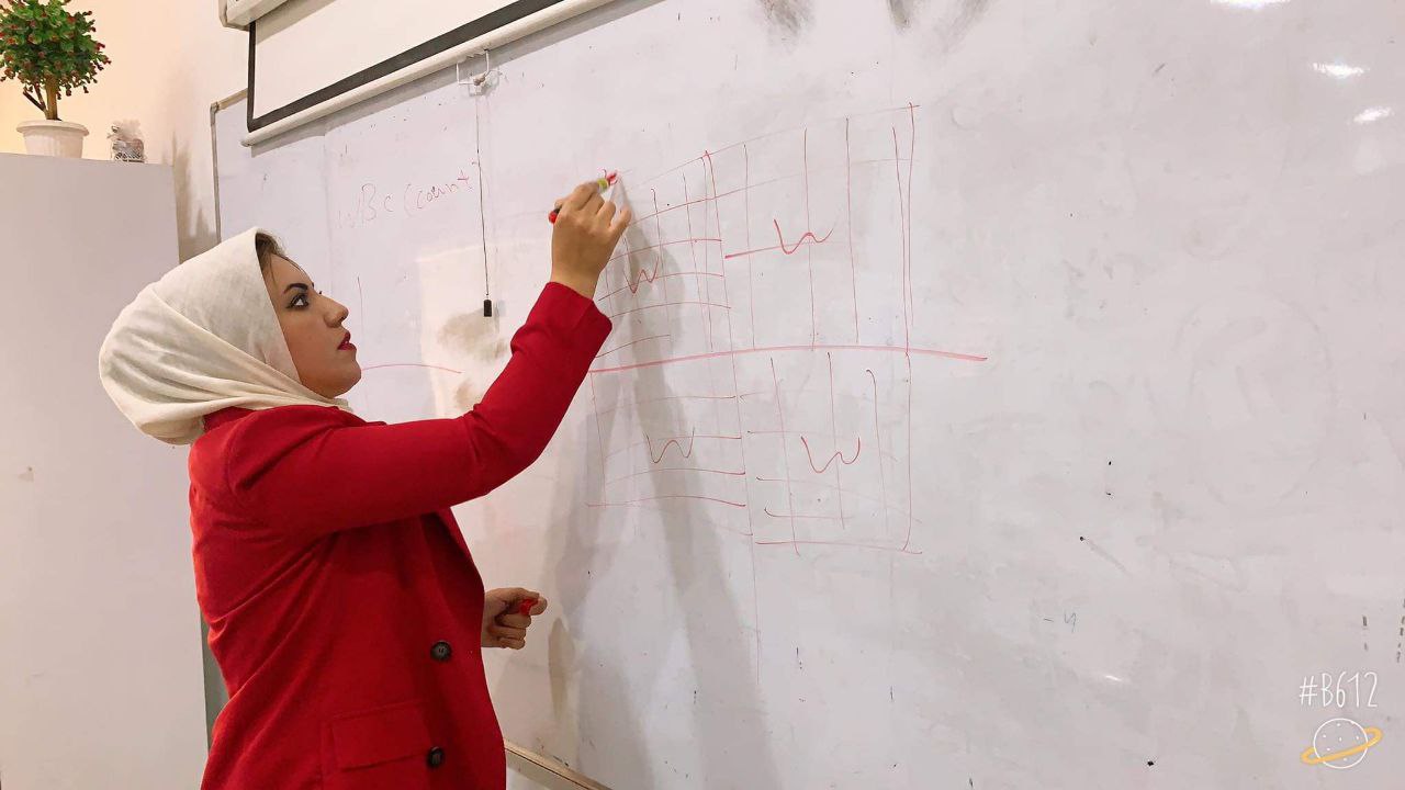 قسم تقنيات المختبرات الطبية في كلية المستقبل الجامعة يقيم ورشه تدريبية عن كيفية حساب عدد كريات الدم البيضاء في الدم باستخدام شريحة العد chamber heamocytometer