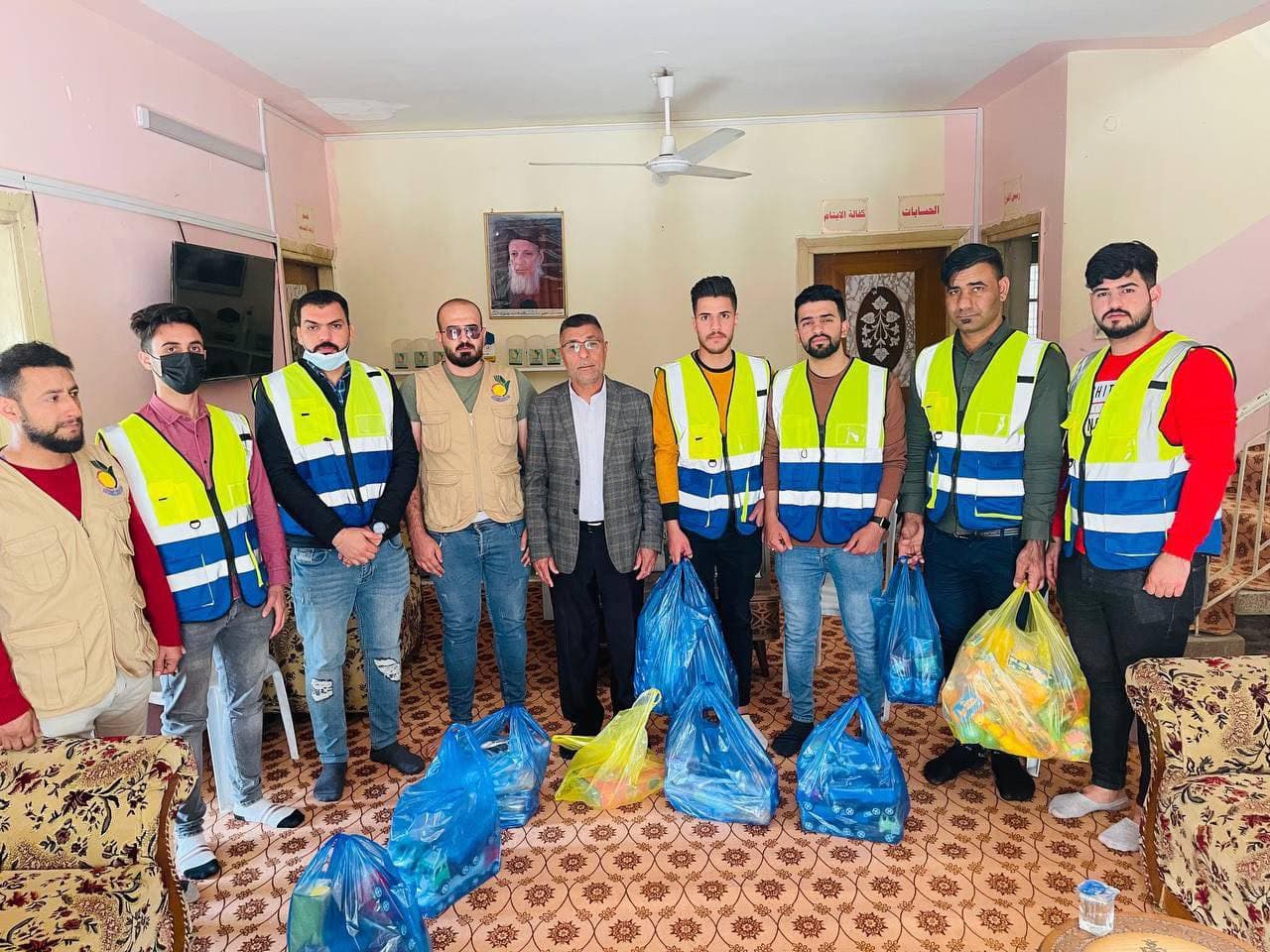 حملة تطوعية داخل مؤسسة اليتيم الخيرية ضمن خطة تحقيق أهداف التنمية المستدامة تحديدا الهدف الاول للتنمية ( القضاء على الفقر)  