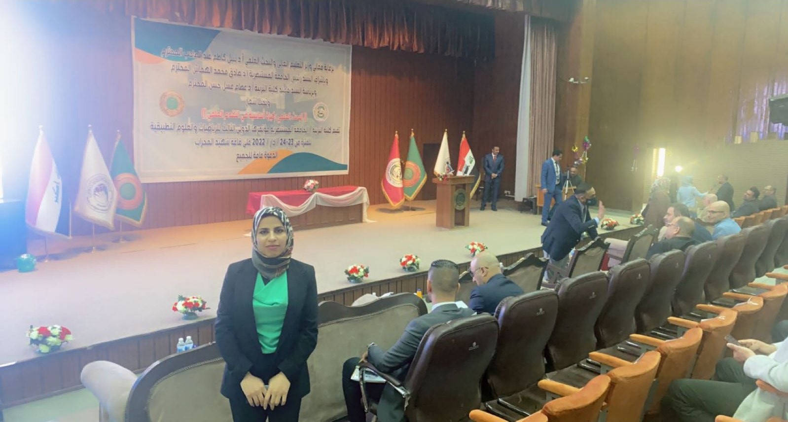 تدريسية في قسم هندسة تقنيات الحاسوب تشارك في المؤتمر الدولي الثالث للرياضيات والعلوم التطبيقية داخل اروقة الجامعة المستنصرية في بغداد