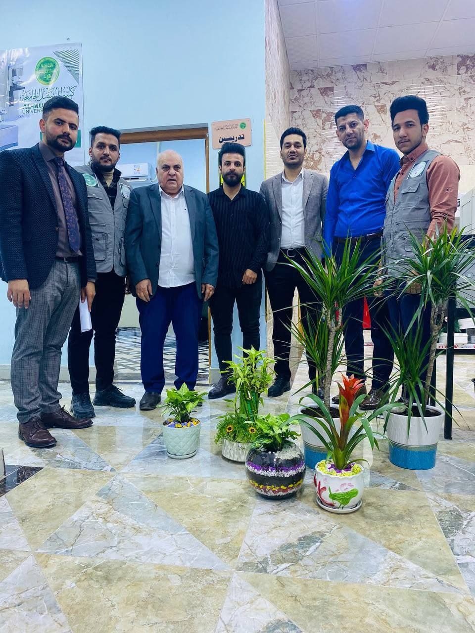 حملة إضافة نباتات ضلية داخل أروقة قسم هندسة تقنيات الأجهزة الطبية