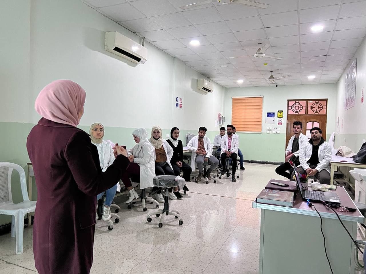 Holding an awareness lecture entitled (Prevention Needs in Dentistry) in the Dental Department