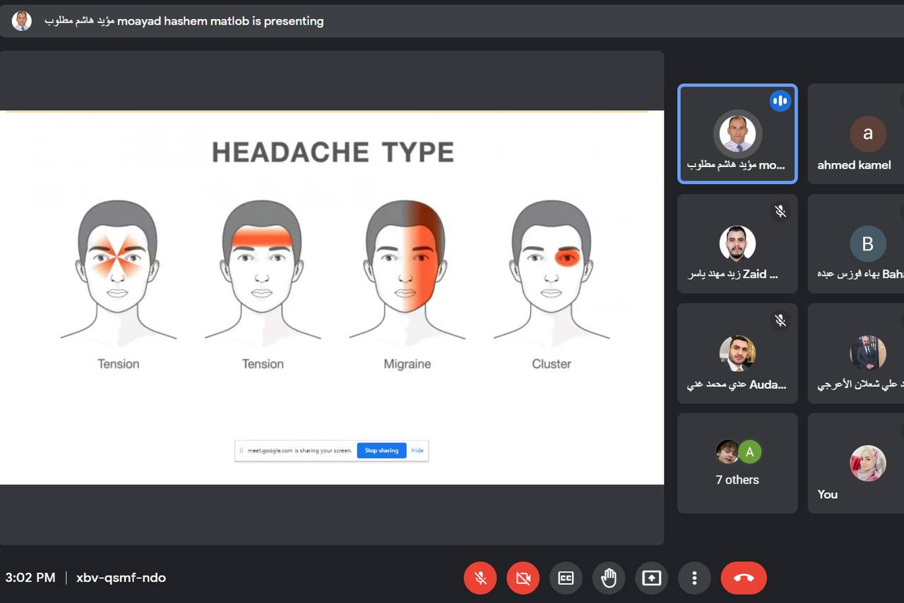 قسم طب الأسنان يقيم سمنار علمي بعنوان "Orofacial pain" 