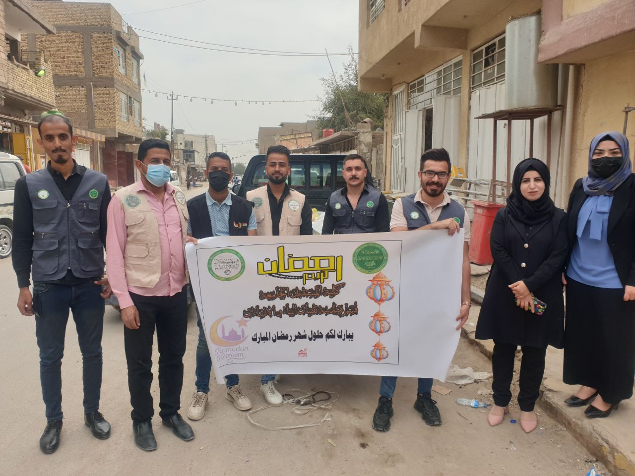 قسم هندسة تقنيات البناء والانشاءات ينظم حملة لتوزيع السلات الغذائية على العوائل المتعففة