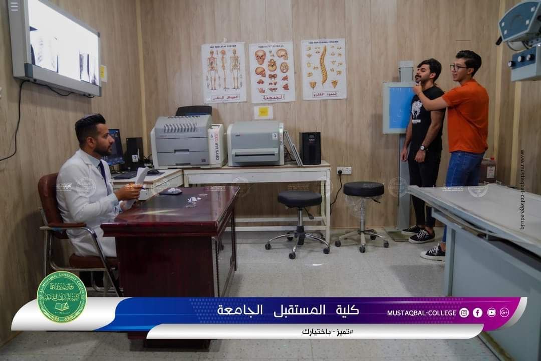 الجانب العملي من امتحانات الفصل الدراسي الثاني لقسم تقنيات الاشعة المرحلة الثالثة لمادة التصوير الشعاعي 