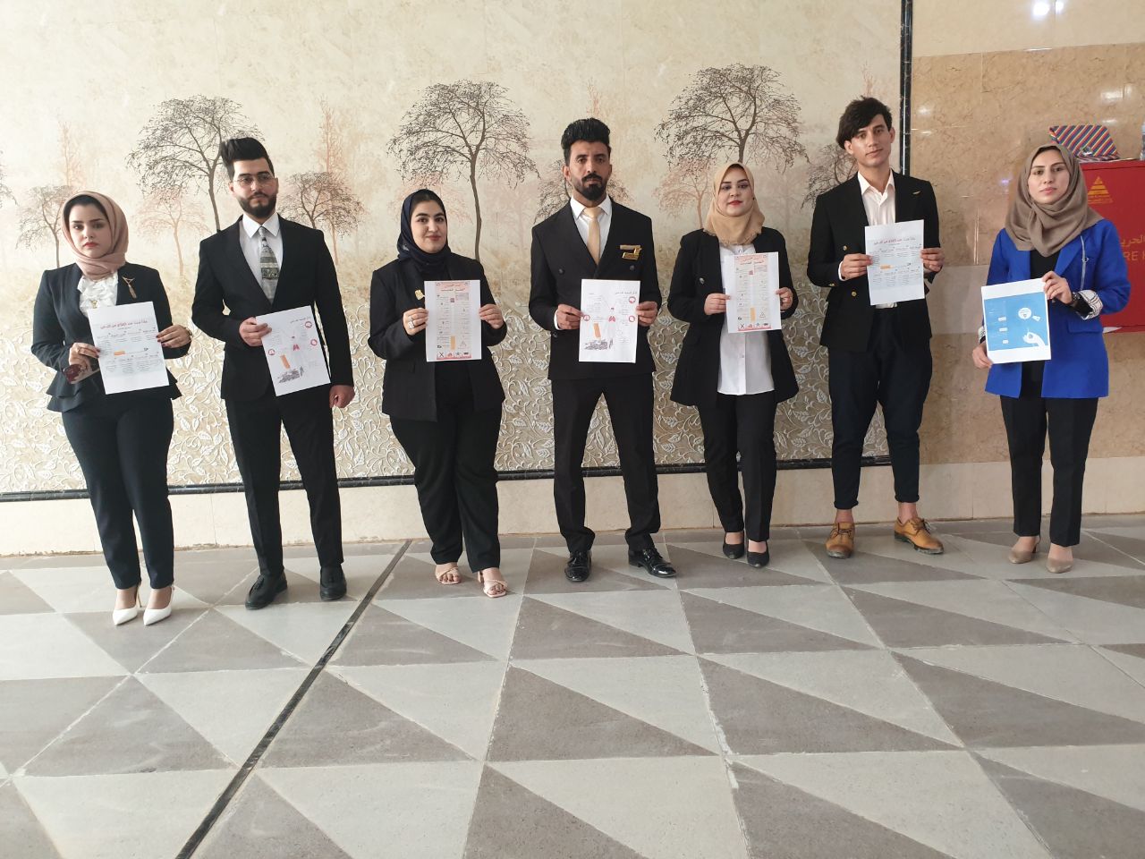 حملة توعويه للتدريسية م.م هالة محمد عزيز بعنوان الاثار السلبية للتدخين.