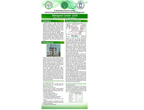 بوستر بعنوان "Delayed Coker unit"