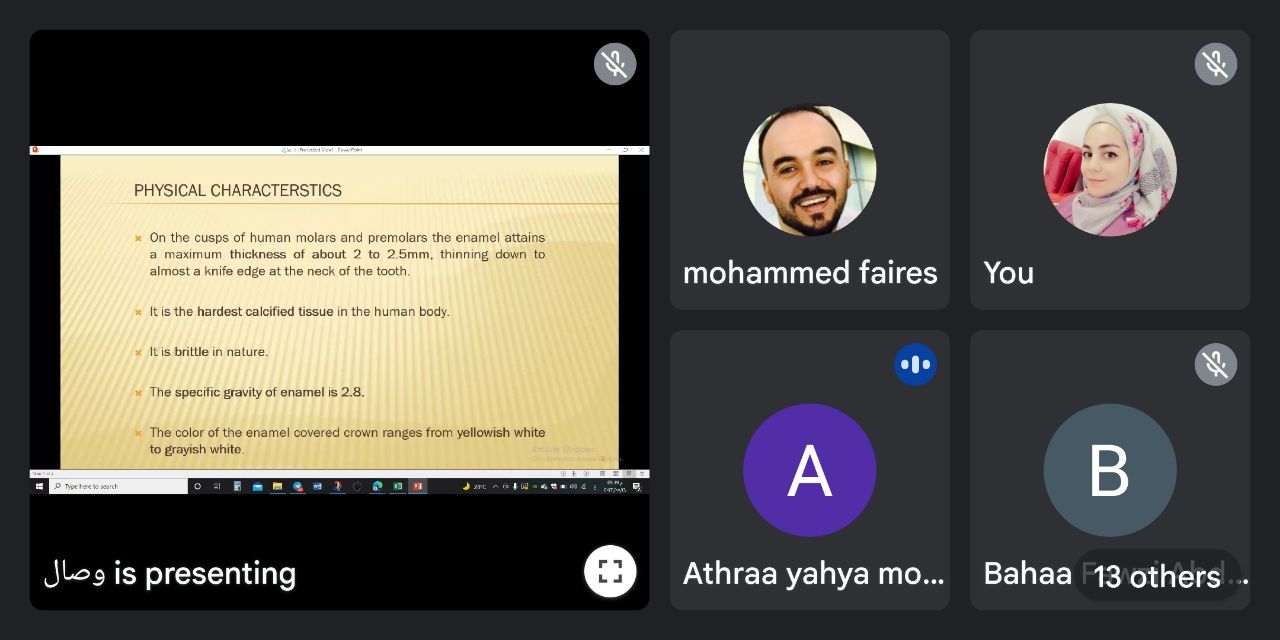 The Department of Dentistry holds a scientific lecture entitled TOOTH ENAMEL 