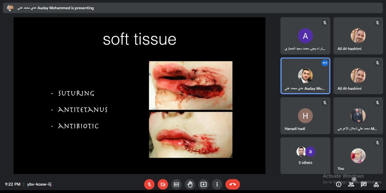 قسم طب الأسنان يقيم محاضرة علمية بعنوان الحالات الطارئة
